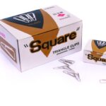 BOITE DE TROMBONES TRIANGULAIRES CHROMÉES SQUARE 25 MM 100 PCS
