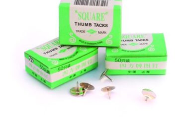 BOITES DE 50 PUNAISES CHROMÉES CRYSTAL SQUARE