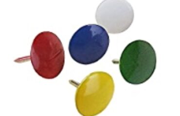 BOITE DE 50 PUNAISES MÉTALLIQUE COULEUR
