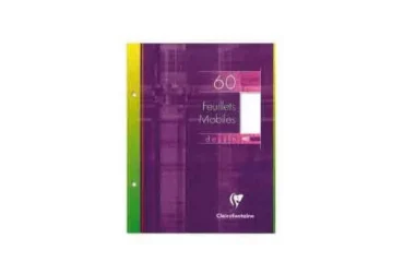 PAQUET DE 60 FEUILLES SIMPLES DE DESSIN PERFORÉES UNIES FORMAT A4 80G