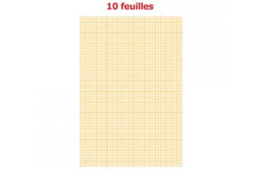GALLERY PAPIER MILLIMÉTRÉ 10 FEUILLES, FT 21 X 29,7 CM A4
