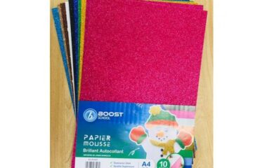 LOT DE 10 FEUILLES PAPIER MOUSSE BRILLANT AUTOCOLLANT A4