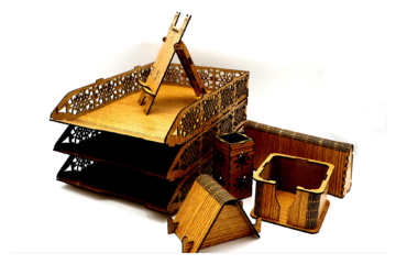 ENSEMBLE DE BUREAU DE 6 PIÈCES EN BOIS