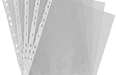 100 POCHETTES PERFORÉE TRANSPARENT 40 MIC A4