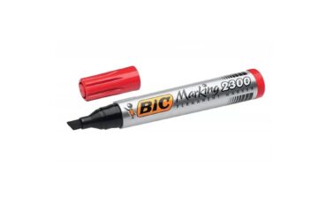 MARQUEUR PERMANENT BIC 2300 BISEAU ROUGE